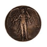 Olympics: A commemorative medallion, for the London 1908 Olympic Games.