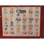 Football Memorabilia: A framed and glazed montage of the F.A. Carling Premiership Captains for the
