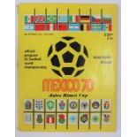 World Cup: A Jules Rimet Mexico 1970, Official Souvenir Guide, 128 pages, printed in Mexico.