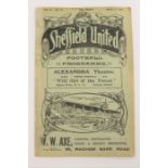 Derby County interest: A 1912/13 season Division One programme, Sheffield United vs. Derby County.