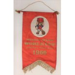 World Cup Memorabilia: A Watney Mann World Cup Special Pale Ale 1966 pennant, good, measuring