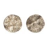 A silver hammered penny of Henry VII (1485-1509) dating c. 1485-1494. Sovereign type, issued under