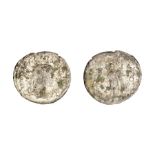 A base silver radiate of Valerian I (AD 253-260) dating to c. AD 257-259. Reverse: SALVS AVGG, Salus