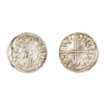 A silver hammered penny of Edward the Confessor (1042-1066) dating c. 1048-1050. Small flan type,