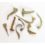 Nine cast copper-alloy Late Iron Age and Roman brooches, all preserved incomplete or as fragments.
