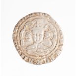 A silver hammered halfgroat of Edward III (1327-1377) dating c. 1352-1354. Fourth coinage, pre-