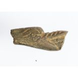 An incomplete cast copper-alloy zoomorphic fragment dating to the Post-Medieval or Modern period, c.