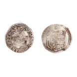 A silver hammered halfgroat of James I (1603-1625) dating c. 1603-1604. First coinage, Tower mint,
