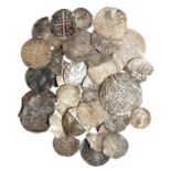 A mixed lot of thirty-nine Medieval to Post-Medieval silver hammered coins, ranging from Henry II to