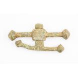 A complete cast copper-alloy purse bar dating to the Late Medieval or early Post-Medieval period, c.
