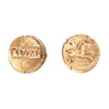 An inscribed gold quarter stater of the Southern Region/Atrebates and Regni, struck under Verica (