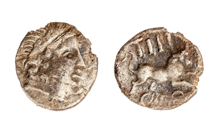 A silver unit of the Southern Region/Regni and Atrebates, struck under Tincomarus (c. 25 BC- AD 10).