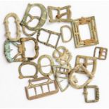 A mixed lot of various buckles, dating from the Post-Medieval to Modern periods. Varying states of
