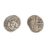 A silver hammered penny of Henry IV (1399-1413). Heavy coinage, mint of York. Obverse: [....]ANGLIE,