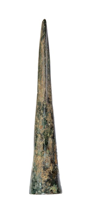 A complete cast copper-alloy socketed and looped spearhead belonging to the 'developed side loop' - Image 2 of 2