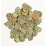 A mixed lot of over 200 Roman coins in addition to a few later pieces. Primarily copper-alloy issues