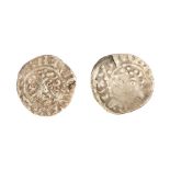 A lot of two silver hammered shortcross pennies of Henry III (1216-1272). Both class 7, moneyers