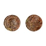 A mixed lot of forty-one copper-alloy Roman coins, representing various Emperors. Primarily 3rd