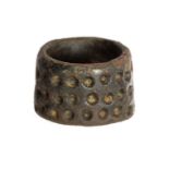 A complete cast copper-alloy late Medieval or early Post-Medieval sewing ring dating c. 1450-1550.