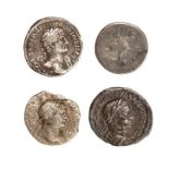 A mixed lot of four silver Roman denarii. Represented in this lot: Republican 'Legionary' issue