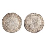 A silver hammered shilling of James I (1603-1625) dating to c. 1624. Third coinage, sixth bust,