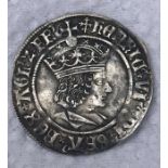 A silver hammered groat of Henry VII (1485-1509) dating c. 1504-1505. ‘Tentative Profile’ issue,