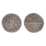 A silver hammered groat of Henry VI's first reign (1422-1461) dating to c. 1422-1426. Annulet issue,