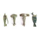 A mixed lot of four cast copper-alloy Roman brooches. Within this lot, two completely intact (