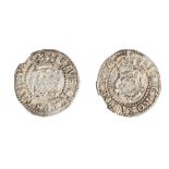A silver hammered halfgroat of James I (1603-1625) dating c. 1621-1623. Third coinage, Tower mint,