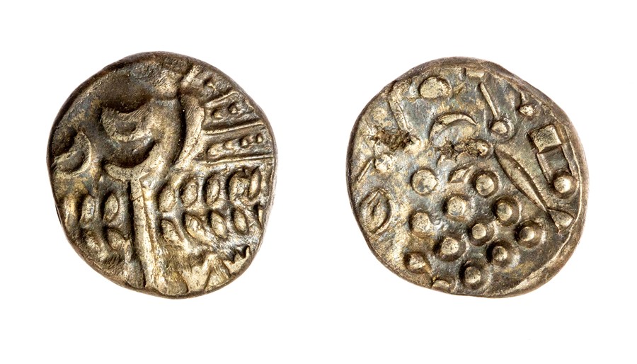 An uninscribed silver* stater attributed to the Southwestern Region/Durotriges, dating c. 50-20