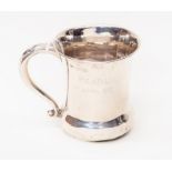 Silver handled cup, London 1913,  with inscription of Pearl April 1917, London, 2.79 ozt approx