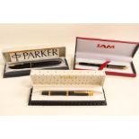 A Parker 1950's pen, 14kt nib together with a Swan ladies pen etc