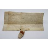 Collection of 14 indentures, mostly vellum, Elizabethan/Jacobean/Carolean/Commonwealth examples (