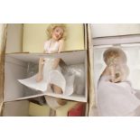 Two Franklin Mint Marilyn Monroe dolls to include the Seven Year Itch white dress and Love,