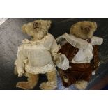 Two Steiff Bears both with early button in ear, no tags, circa 1920, 9" tall