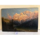 REOFFER AUG 7 BH 100-200 Daniel Somogyi (Hungarian, 1837-1892), an Alpine lake scene, signed and