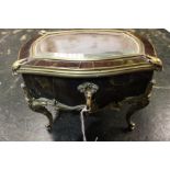 Early 20th Century miniature apprentice style Bijouterie with faux tortoiseshell panel and gilt