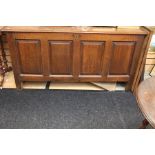 An  early 18th Century oak four panelled coffer