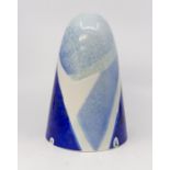 Meissen late 20th Century studio style dark and pale blue vase, signed to base, 24 cms high approx