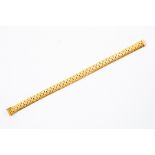 A 9ct gold textured bracelet, length approx 7'', box and tong clasp, total gross weight 17.2 grams