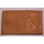 A Near Eastern cylinder seal, approx 2.8cm long