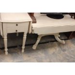 A 19th Century painted sofa table along with a 19th Century painted work table