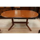 1960's oval extending dining table.