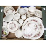 A collection of Royal Albert Lavender Rose dinner service and tea set (Q)