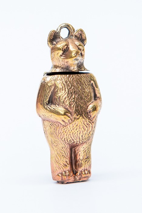 Early 20th Century vesta case in the form of a bear