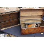 Tool chest and tool box containing large quantity of tools, predominately manufactured by Moore &