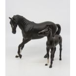 A Beswick Black Beauty and foal (2)