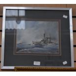 R..R..Gardner, 'Atlantic Palace', signed and dated 1922 l.r., gouache, 10 by 20cm, and a study of