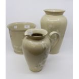 Denby Pottery Day Break vase, water jug and planter
