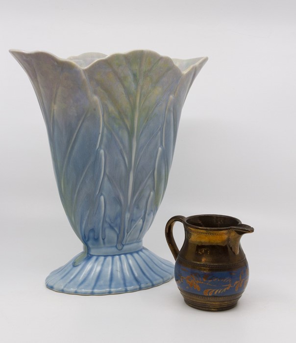 Beswick vase No 844-1 PLVS, tin glazed lustre jug